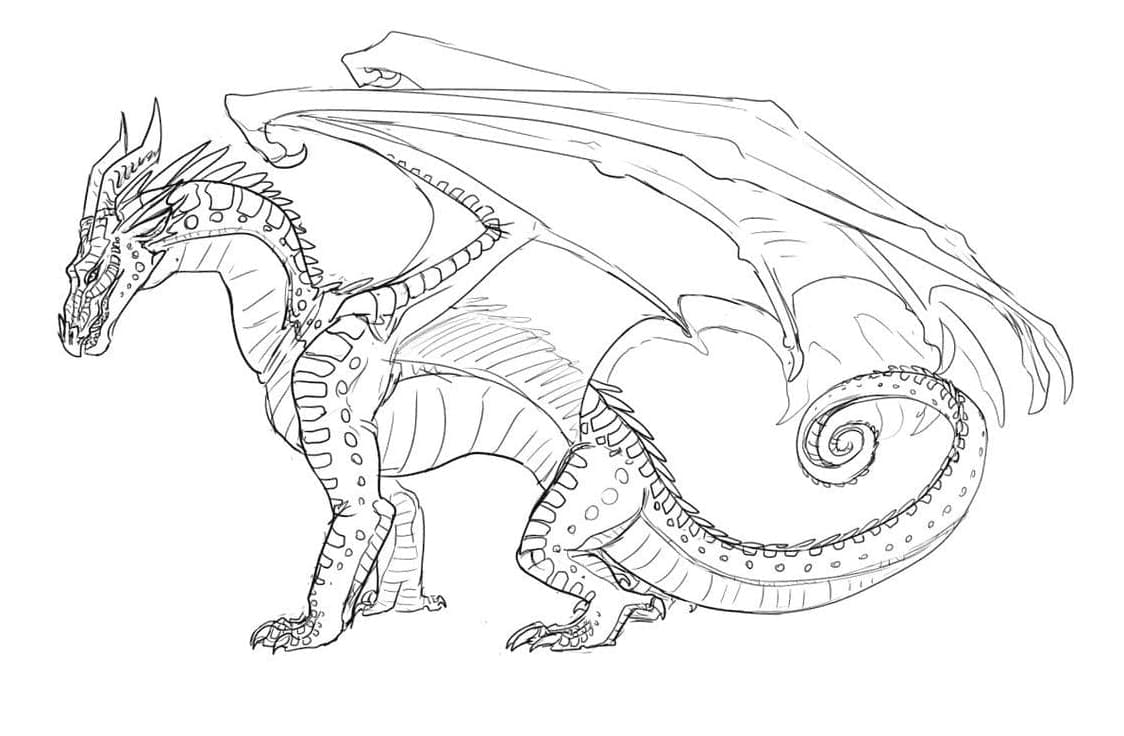 Wings of Fire Blazing Scarlet Coloring Page