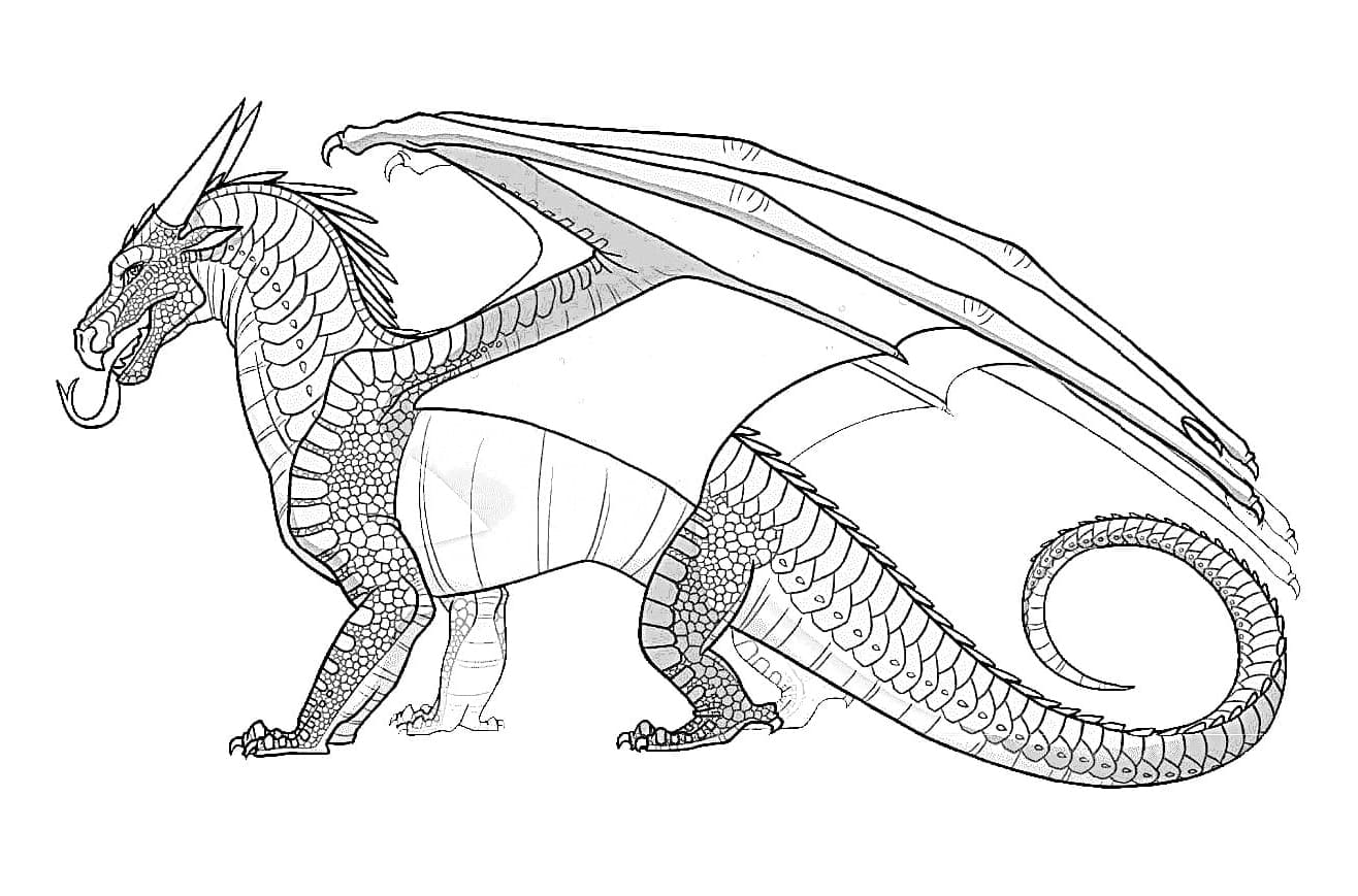 Wings of Fire Enigmatic Nightwings Coloring Page