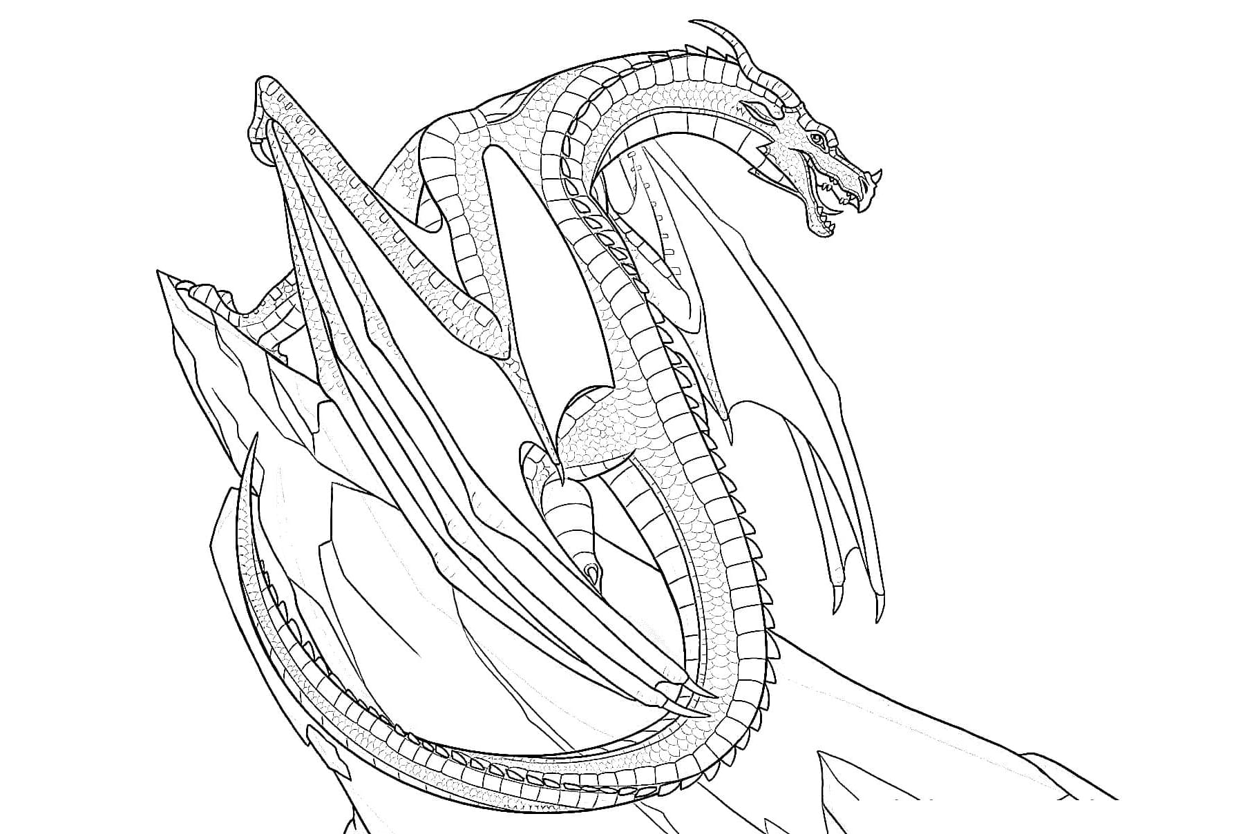 Wings of Fire Ethereal Radiance Coloring Page