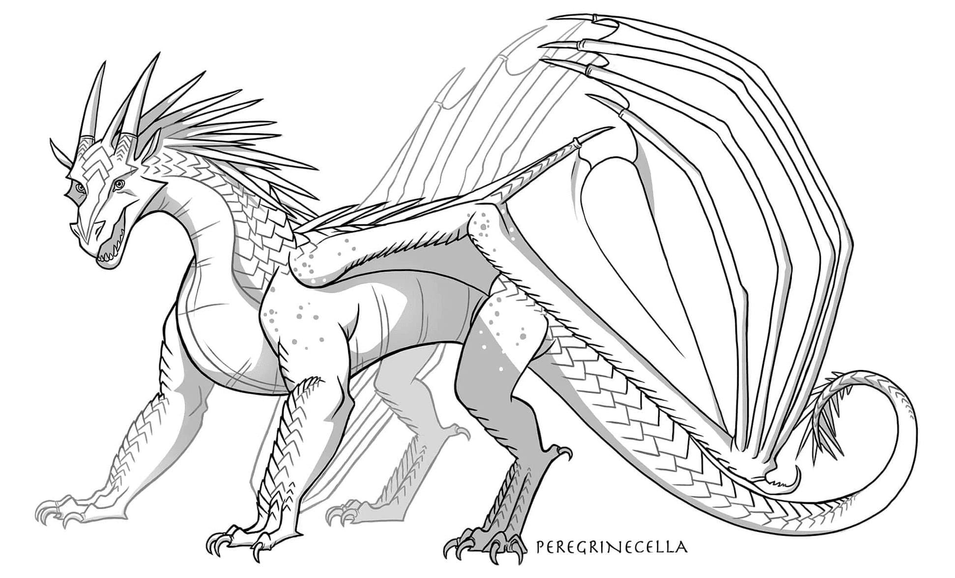 Wings of Fire Frozen Icewings Horizon Coloring Page