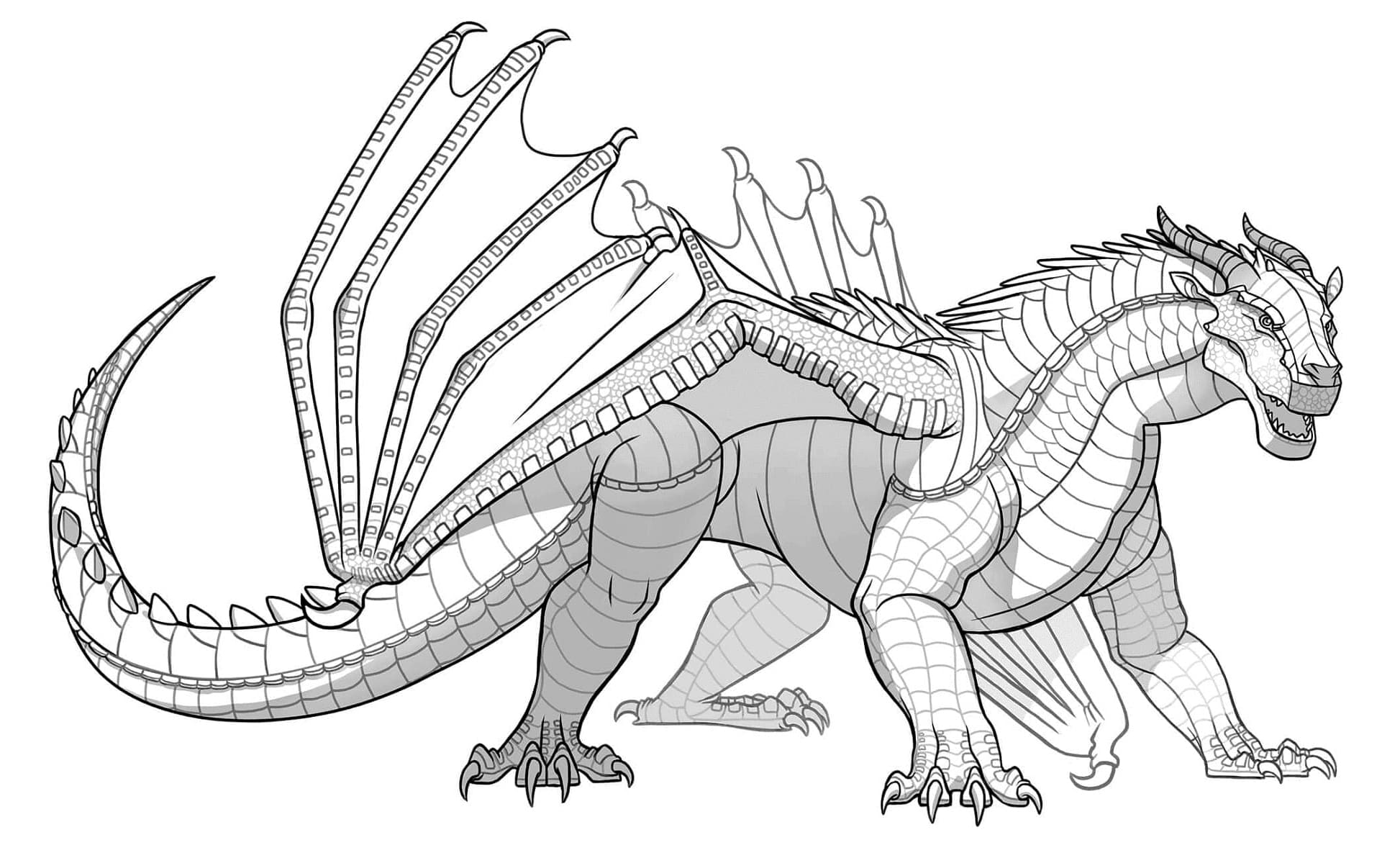 Wings of Fire Mighty MudWing Coloring Page