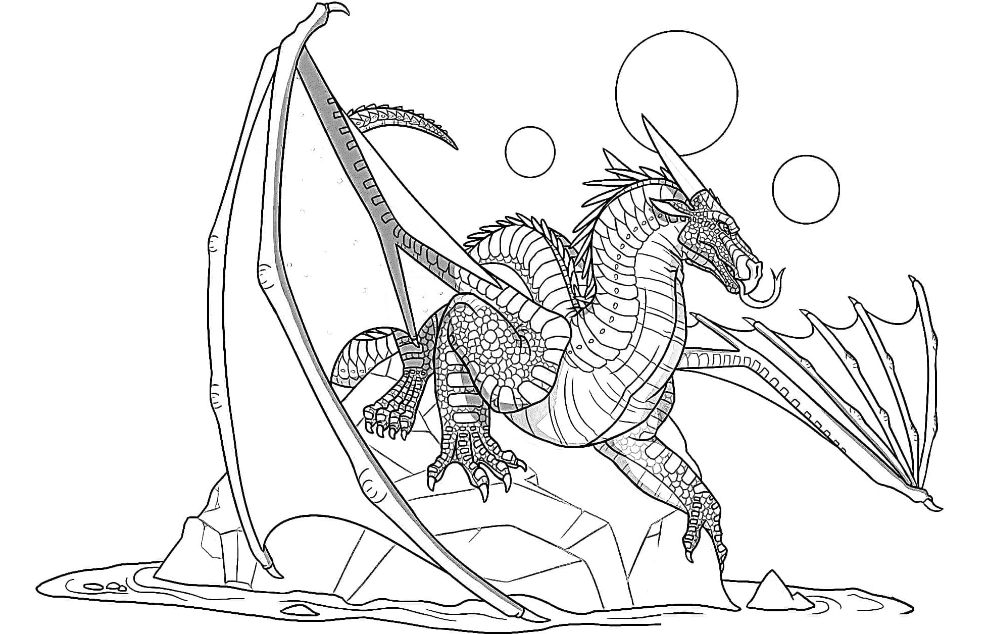 Wings of Fire Mysterious Nightwing Coloring Page