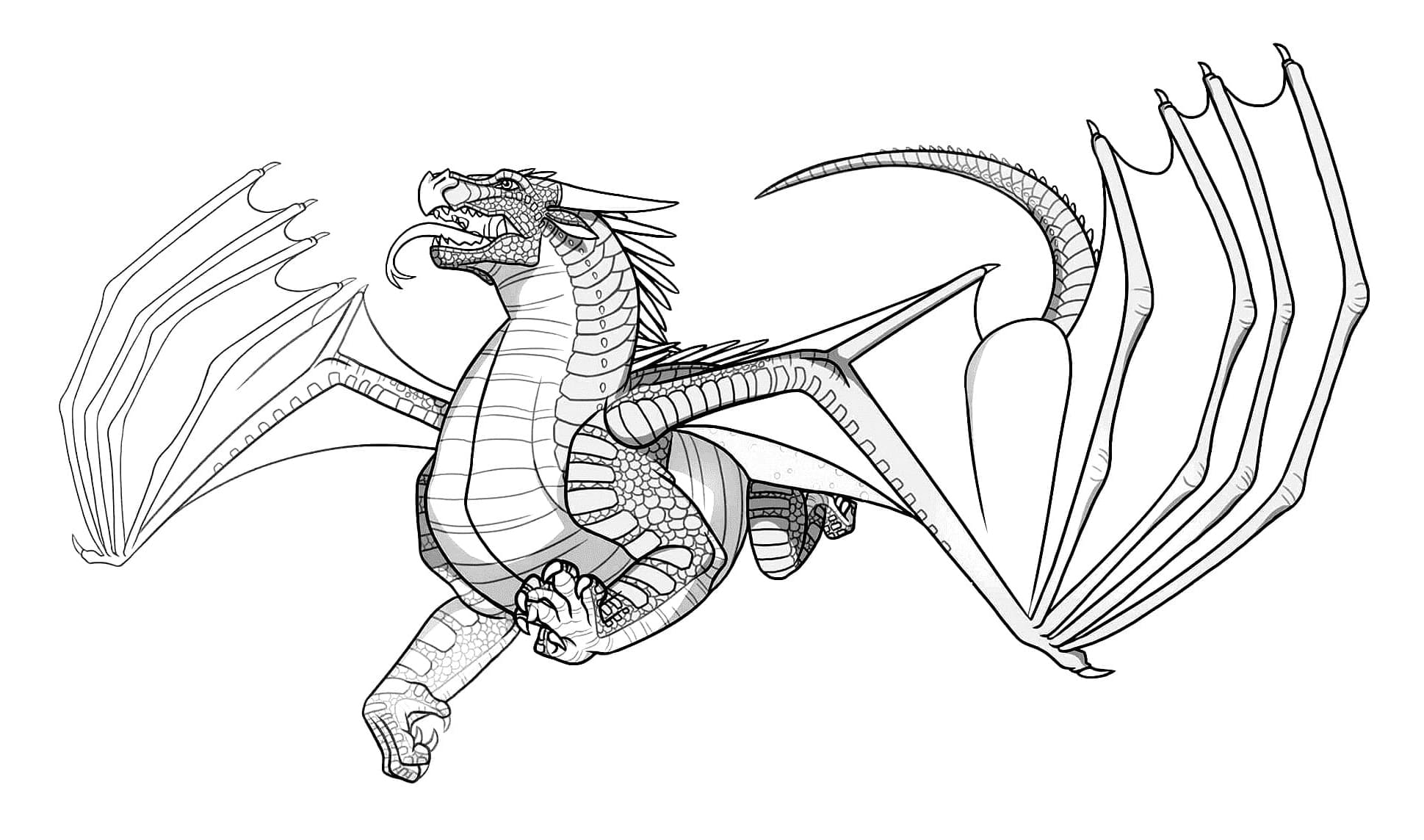 Wings of Fire Nocturnal Shadowstorm Coloring Page