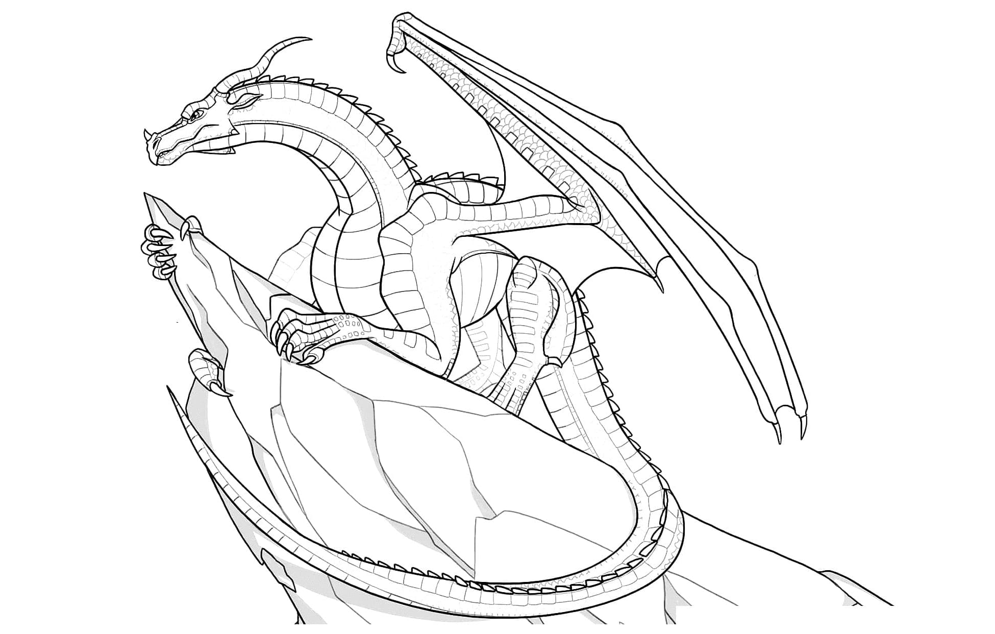 Wings of Fire Radiant Skywing Blaze Coloring Page