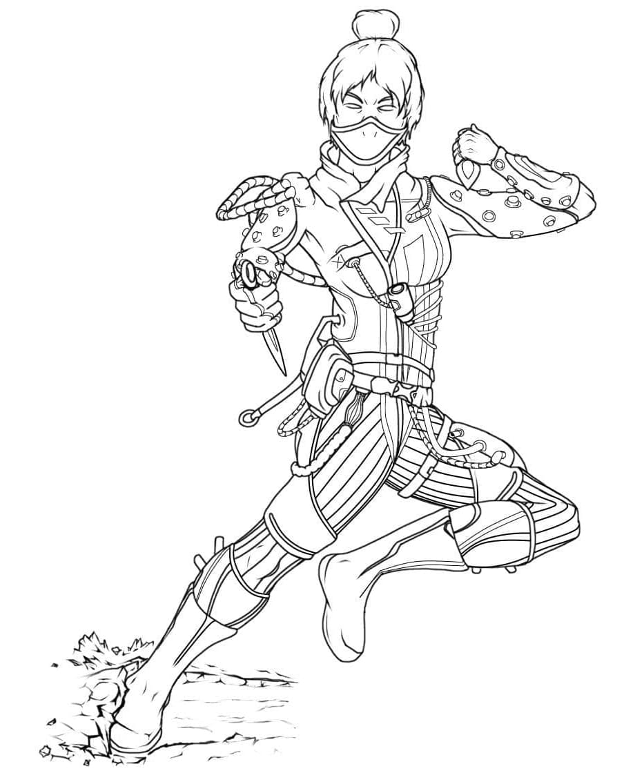 Wraith Apex Legends Free Coloring Page