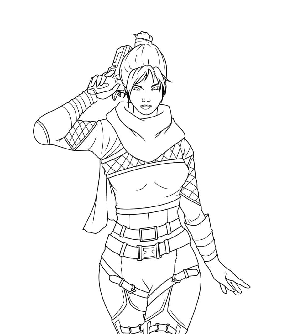 Wraith From Apex Legends Coloring Page