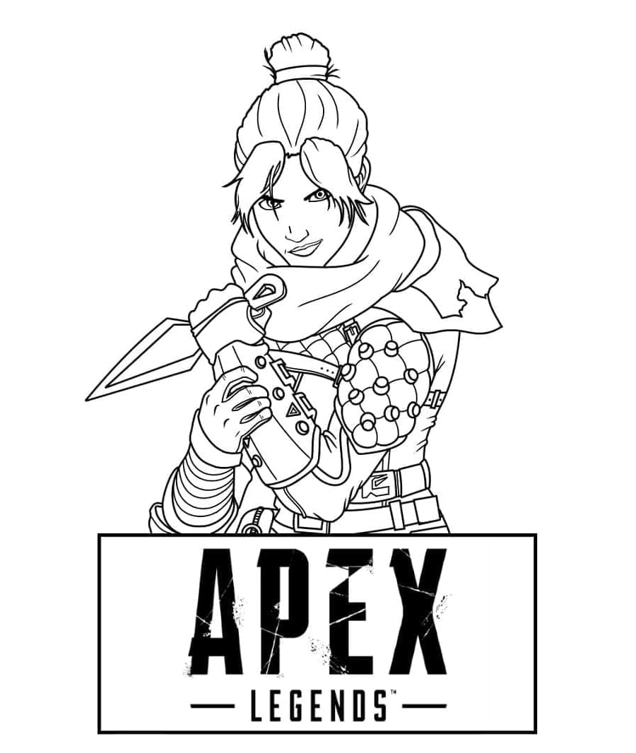 Wraith from Apex Legends Printable Coloring Page