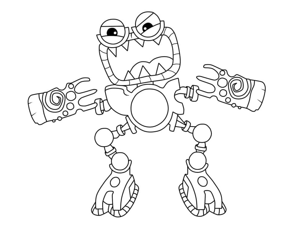 Wubbox Angry Coloring Page