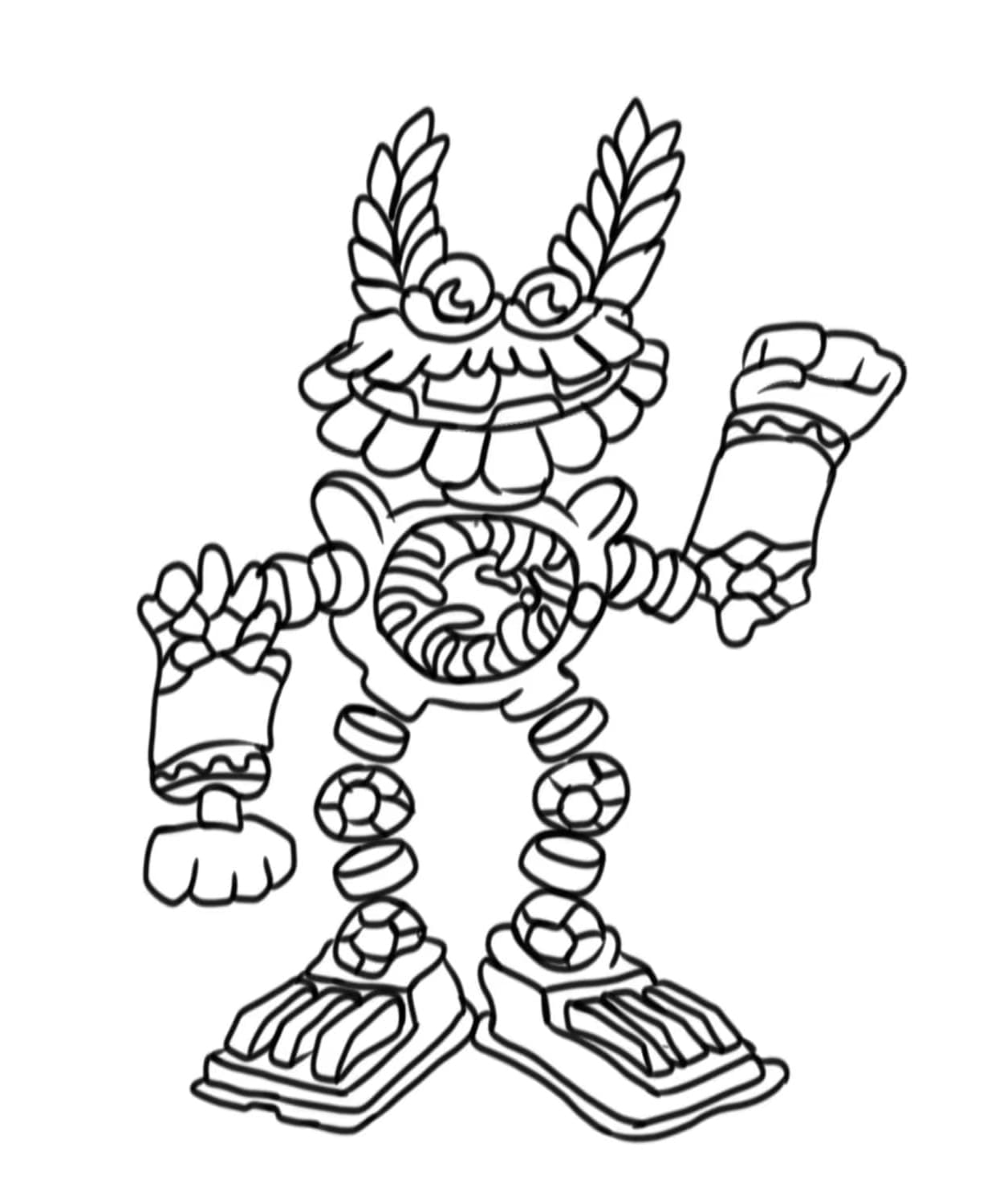 Wubbox Free Coloring Page