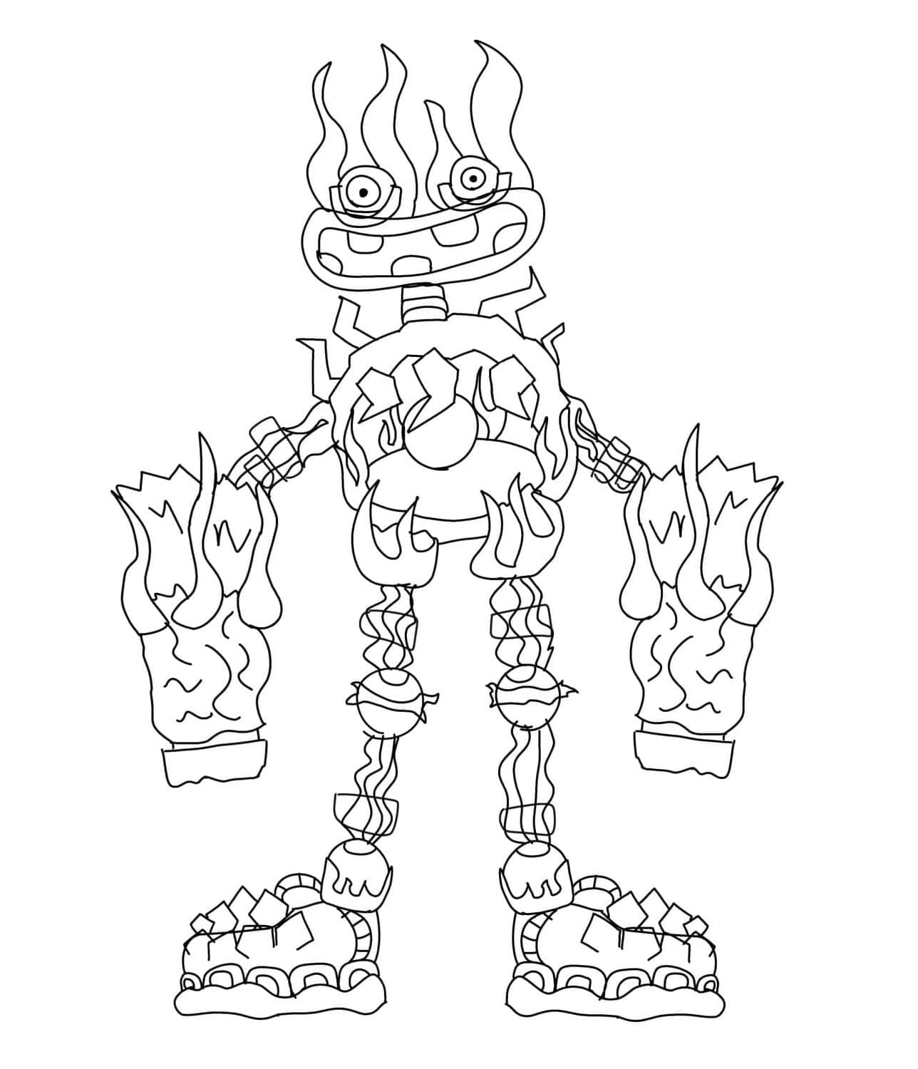 Wubbox Free Image Coloring Page