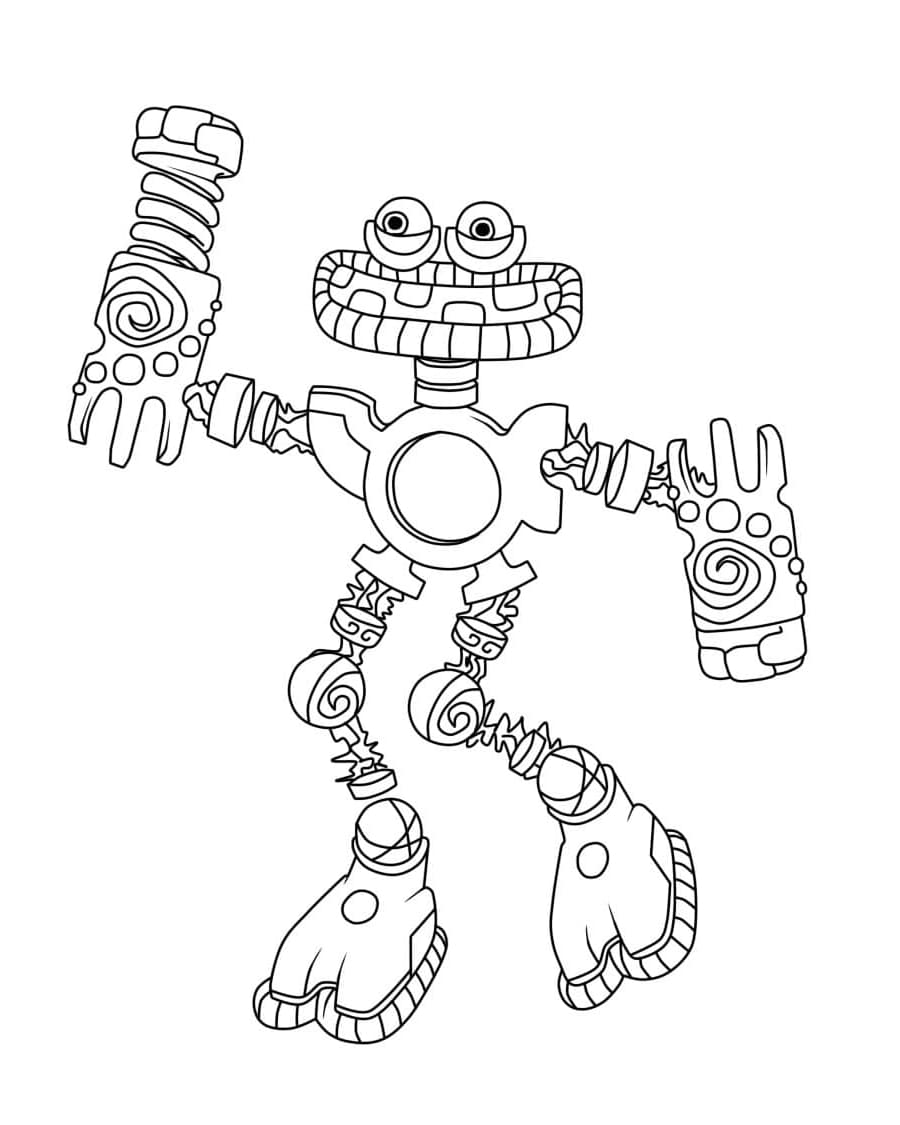 Wubbox Funny Coloring Page