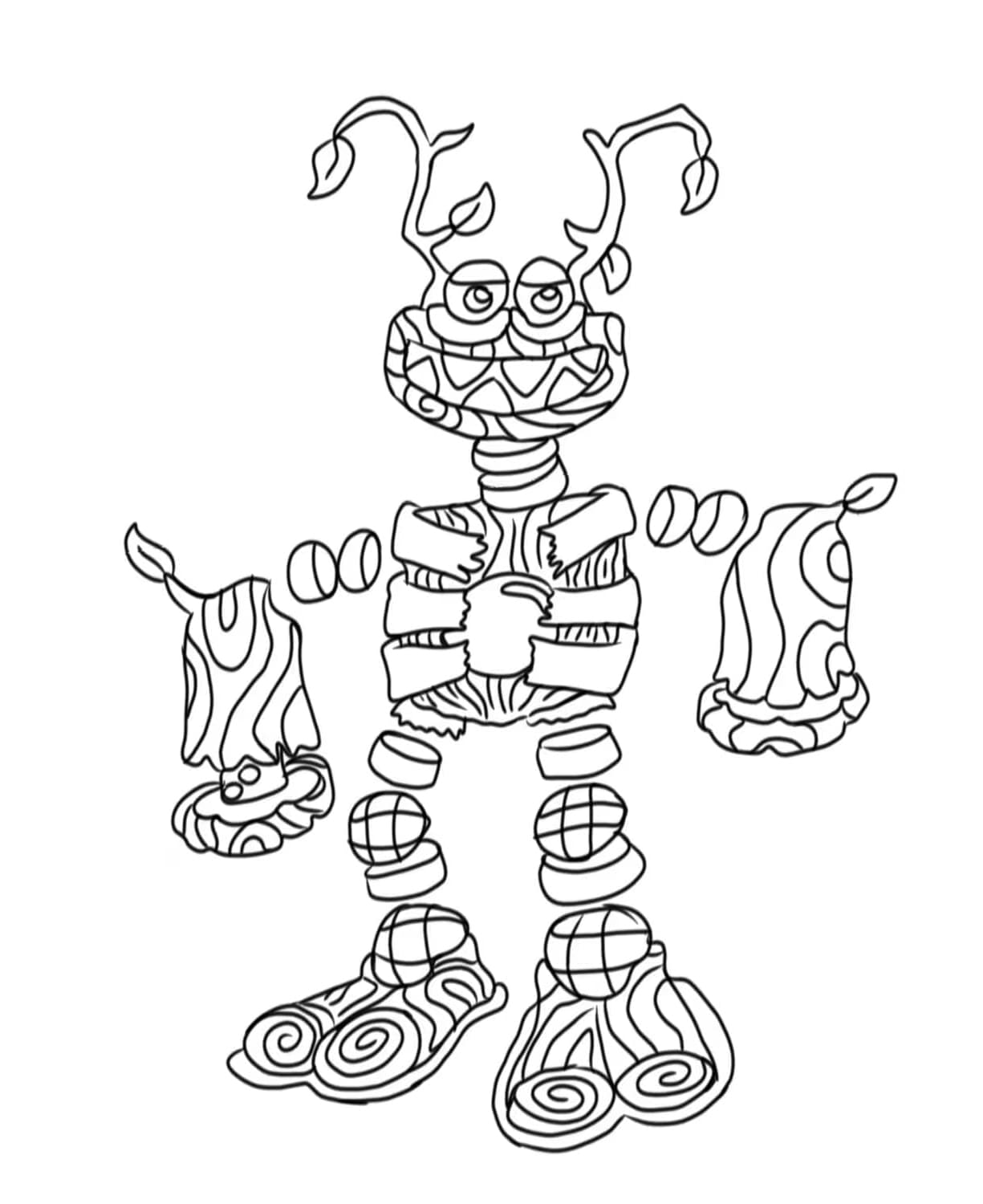 Wubbox Tree Plant Coloring Page