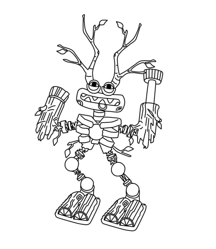 Wubbox in Plant Island Coloring Page