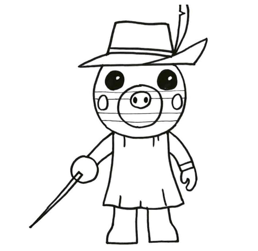 Zizzy Skin for Piggy Roblox Coloring Page