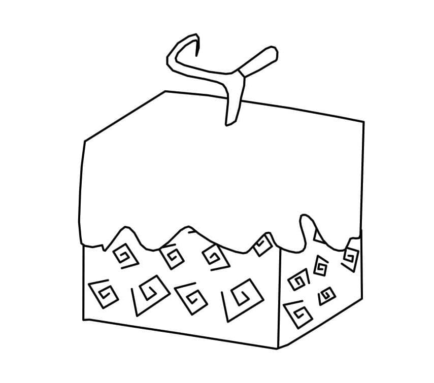 Blox Fruits Doughnut Coloring Page