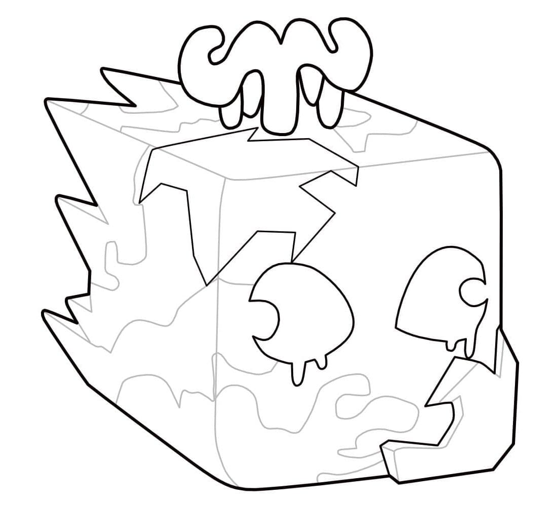 Blox Fruits Frost Fruit Coloring Page