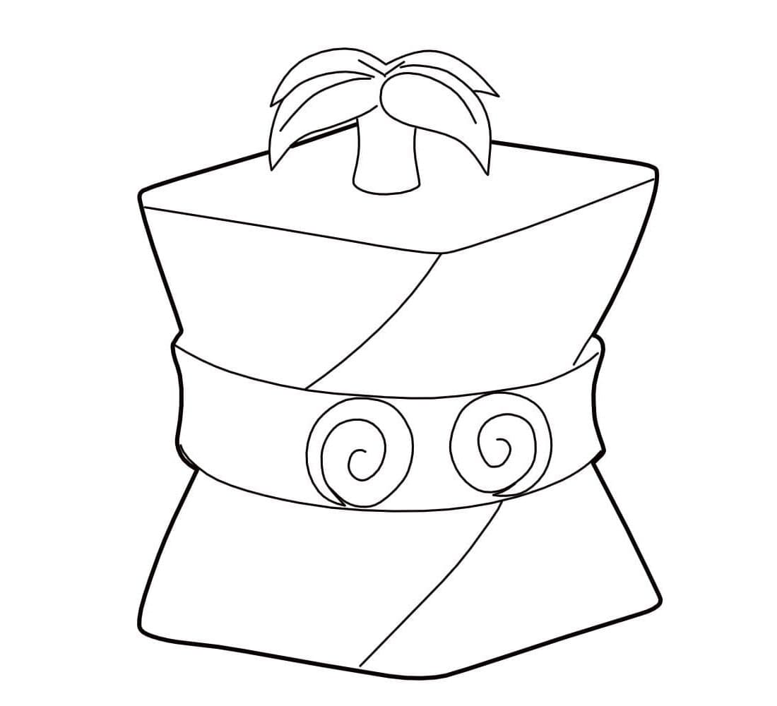 Blox Fruits Gyro Fruit Coloring Page