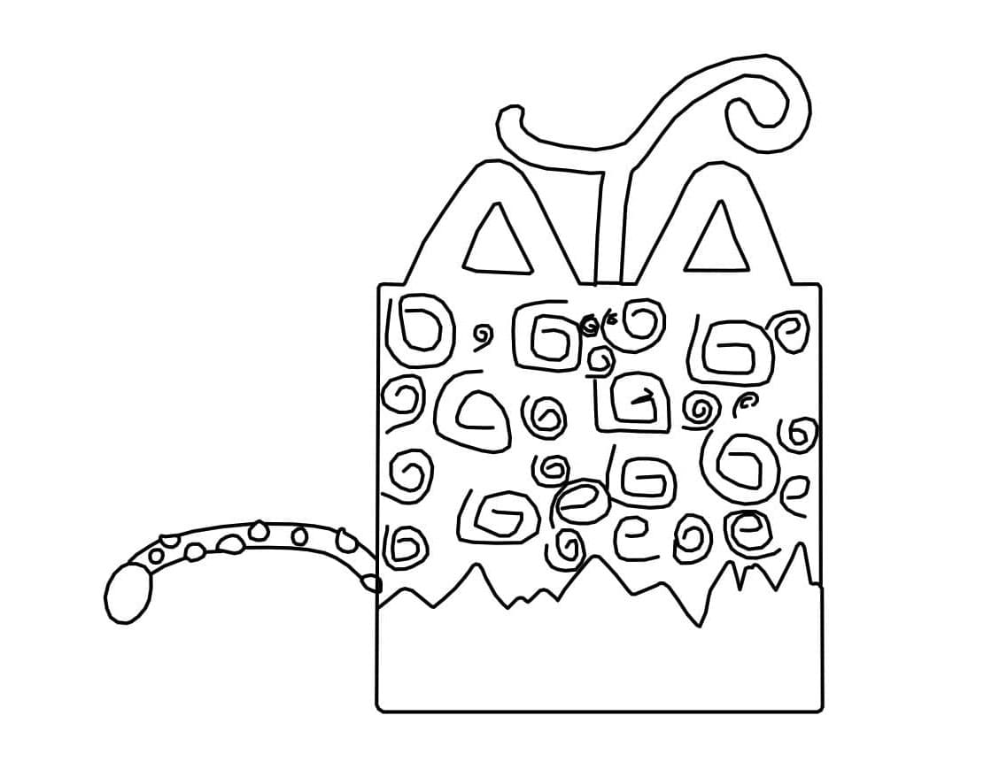 Blox Fruits Spotted Coloring Page