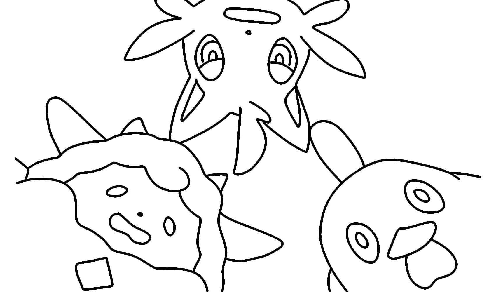 Characters of Palworld Coloring Page