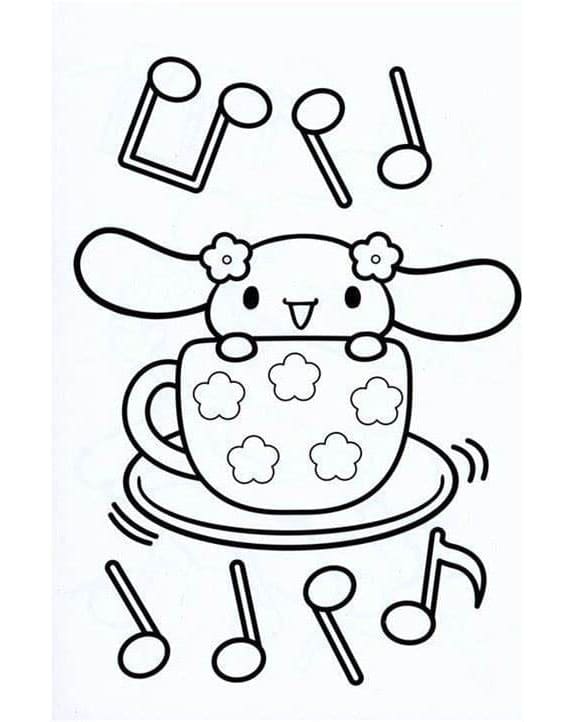 Charming Cinnamoroll Coloring Page