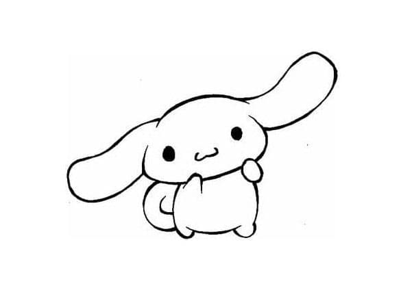 Cinnamoroll Line Drawing Coloring Page