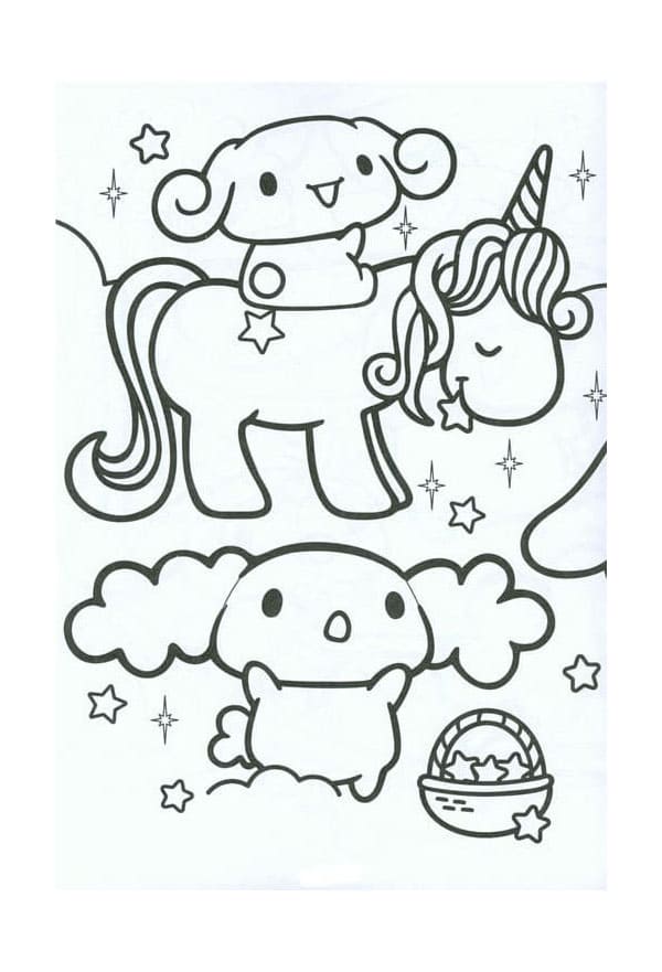 Complimentary Adorable Cinnamoroll Coloring Page