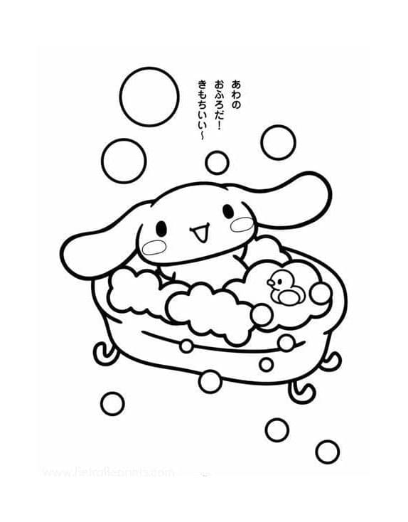 Complimentary Cinnamoroll Illustration Coloring Page