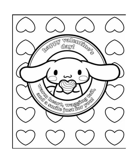 Complimentary Cinnamoroll Printout Coloring Page