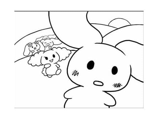 Complimentary Cinnamoroll Sketch Coloring Page