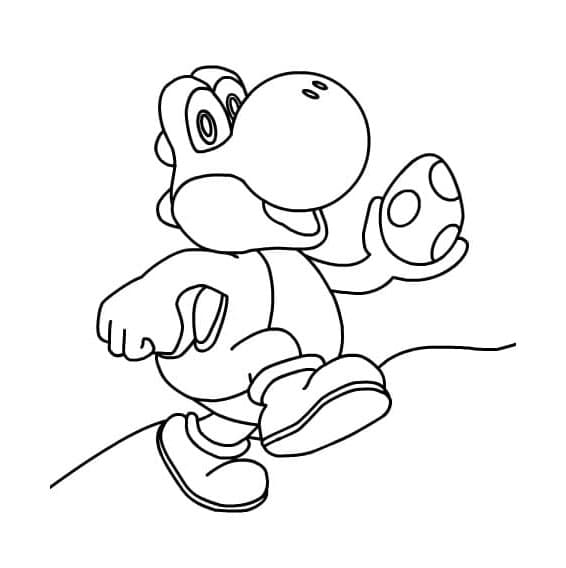 Eggcellent Adventures with Yoshi Coloring Page