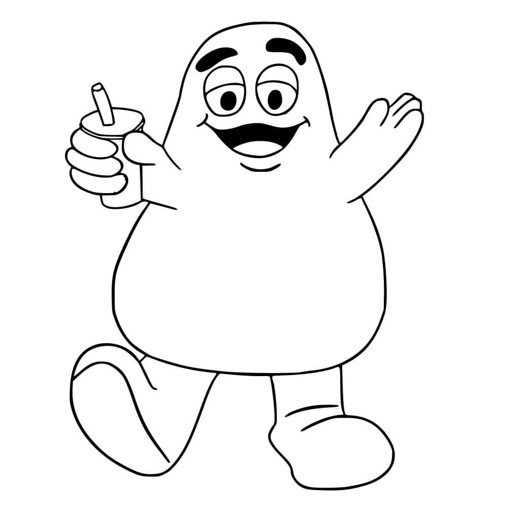 expression of Happiness Grimace Coloring Page