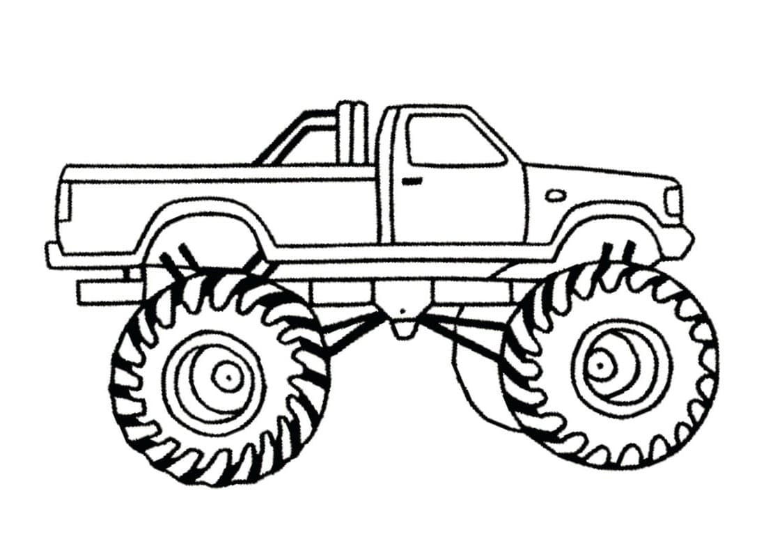 Free Printable Monster Truck Coloring Page