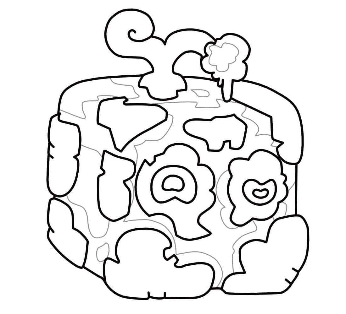 Magma Fruit from Blox Fruits Coloring Page