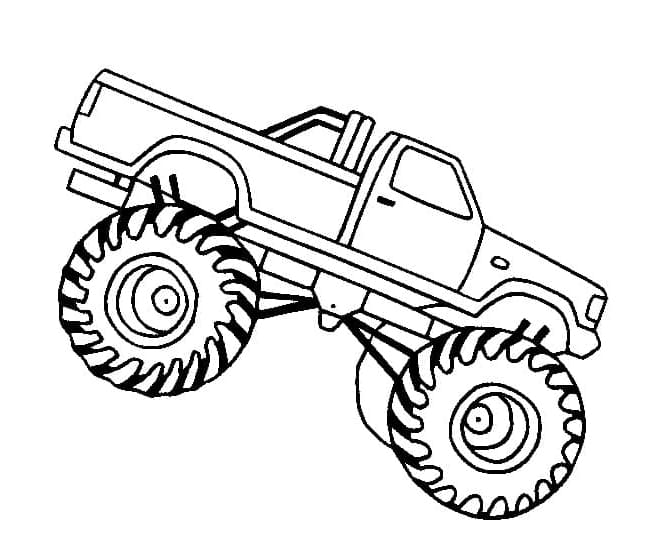 Monster Truck Free For Printable Coloring Page