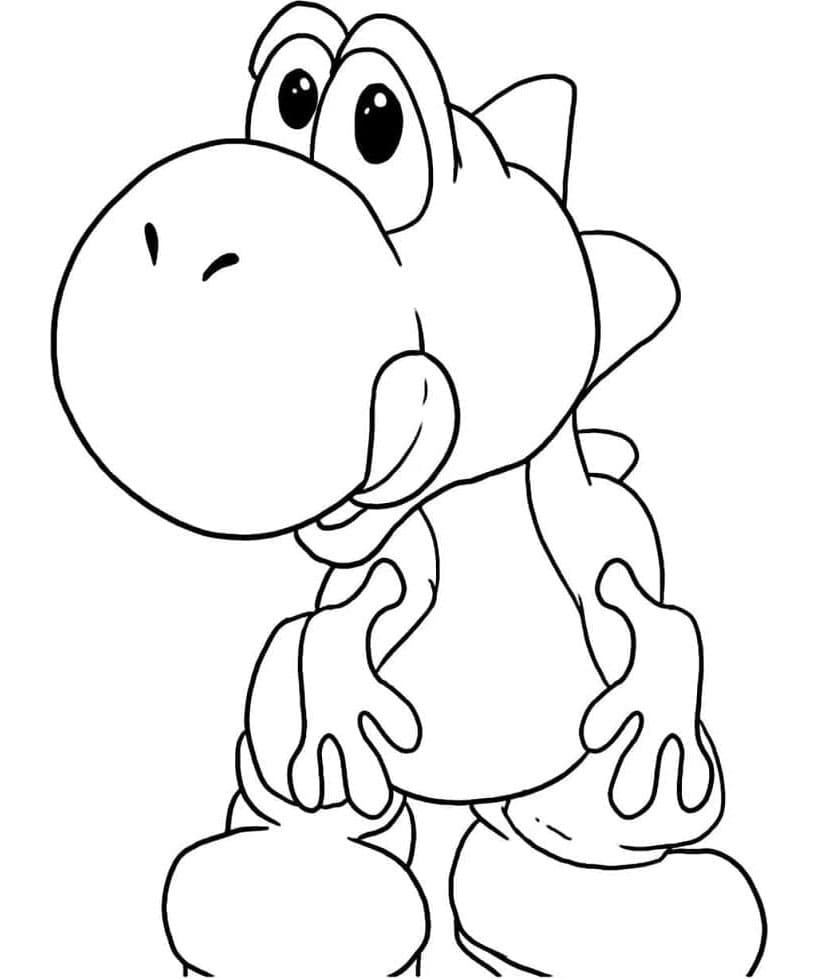 Ravenous Yoshi Rampage Coloring Page