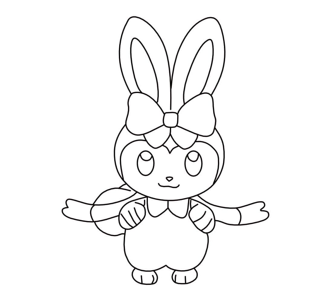 Ribbuny of Palworld Coloring Page