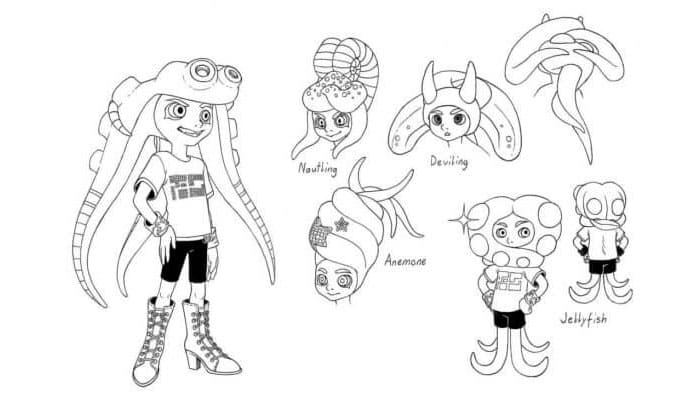 The Diversity of Squid Hats Coloring Page