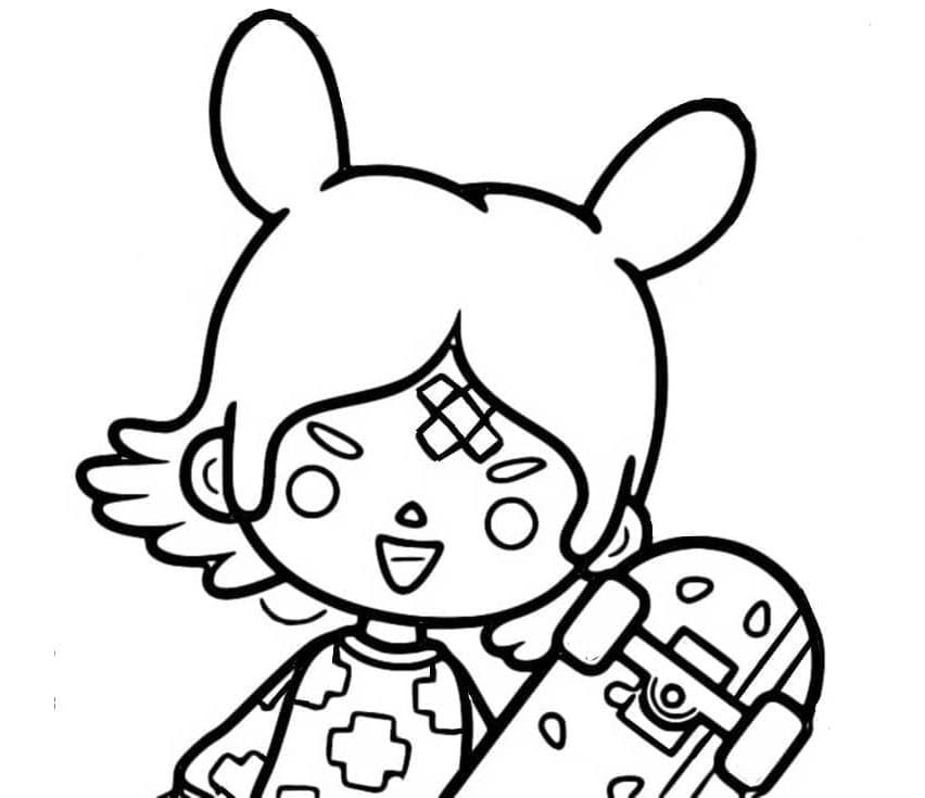 Toca Boca Girl Edition Coloring Page