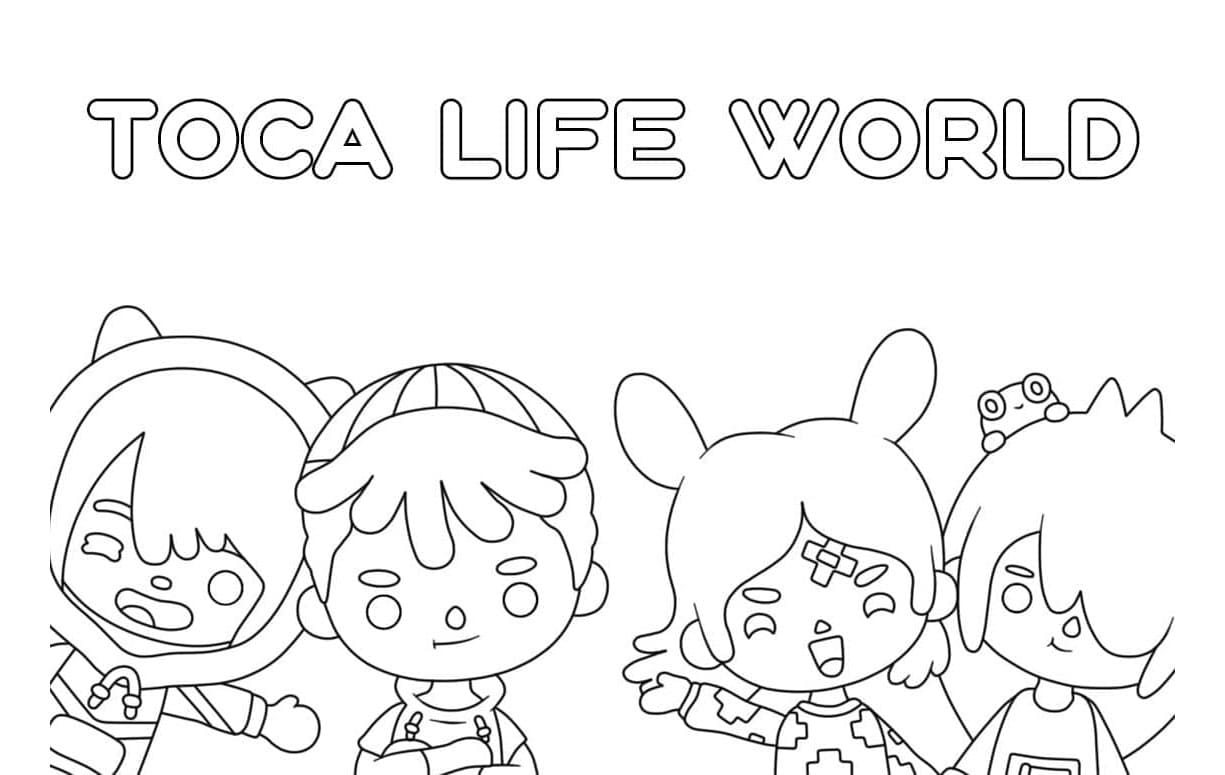 Toca Boca Kids Edition Coloring Page