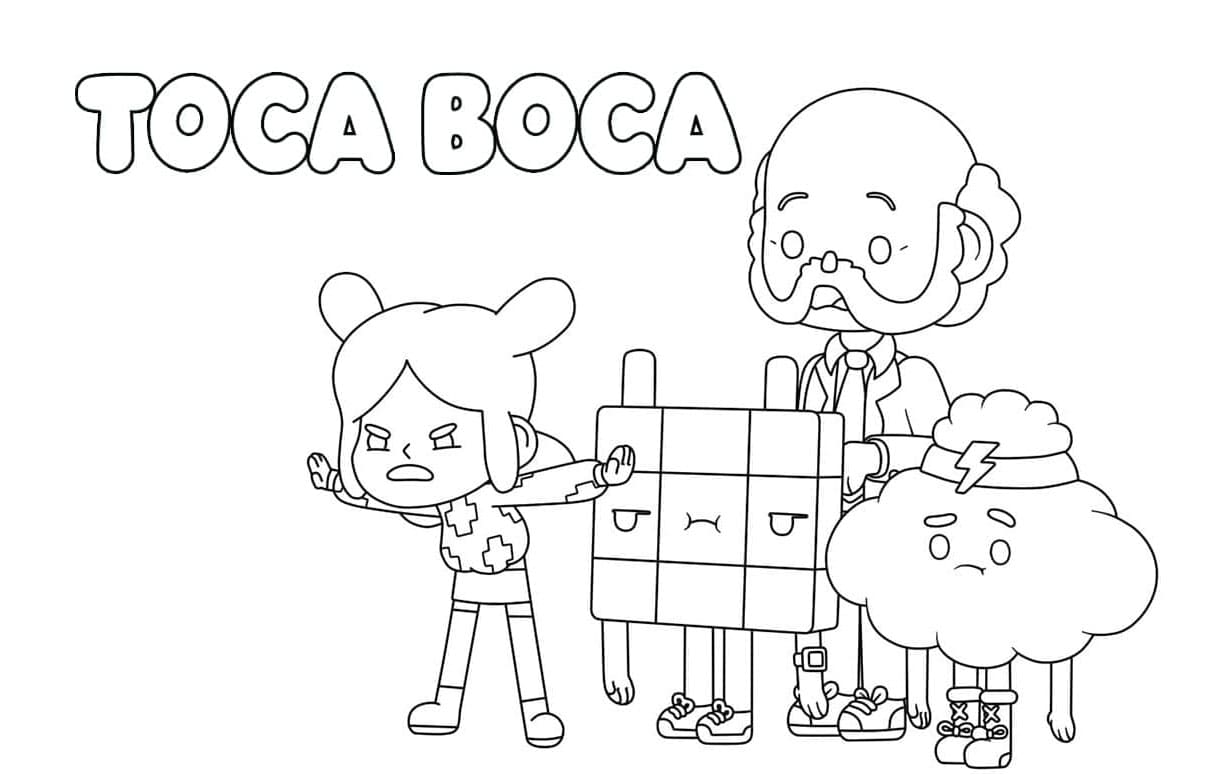 Toca Boca Printable Fun Coloring Page