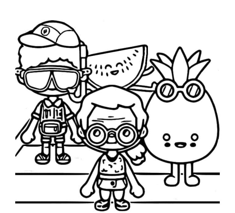 Toca Character Gallery Coloring Page