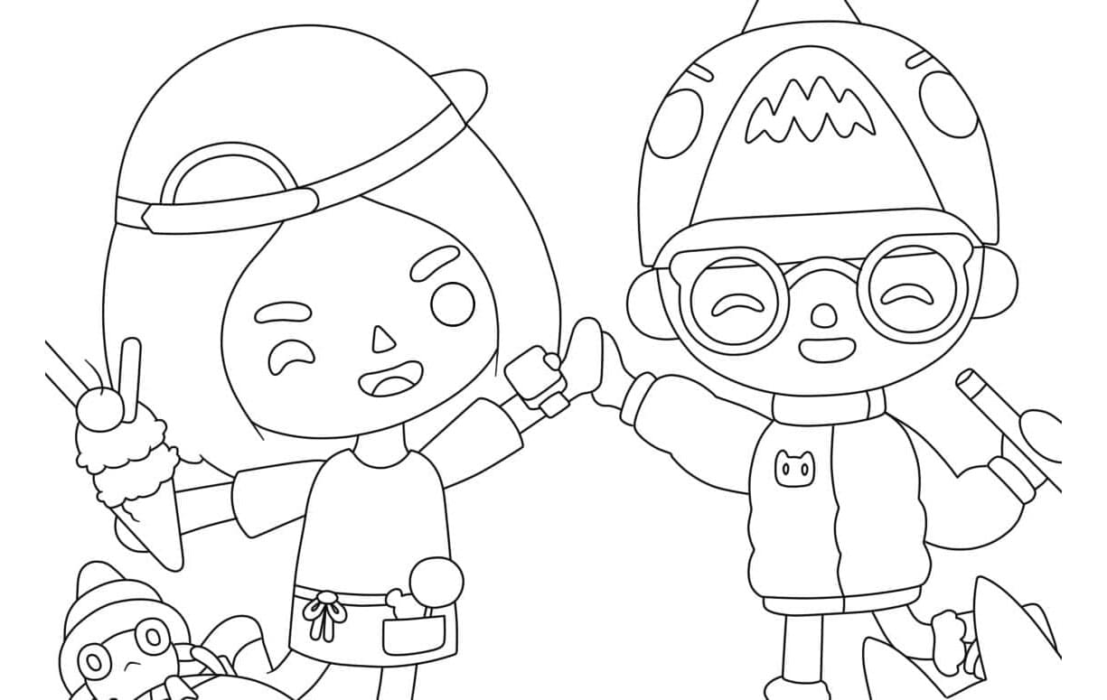 Toca Globe Printouts Coloring Page