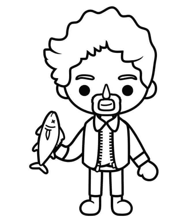 Toca Guy Adventures Coloring Page