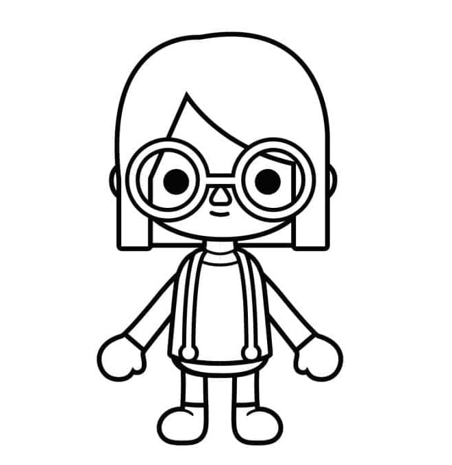 Toca Life Girl's World Coloring Page