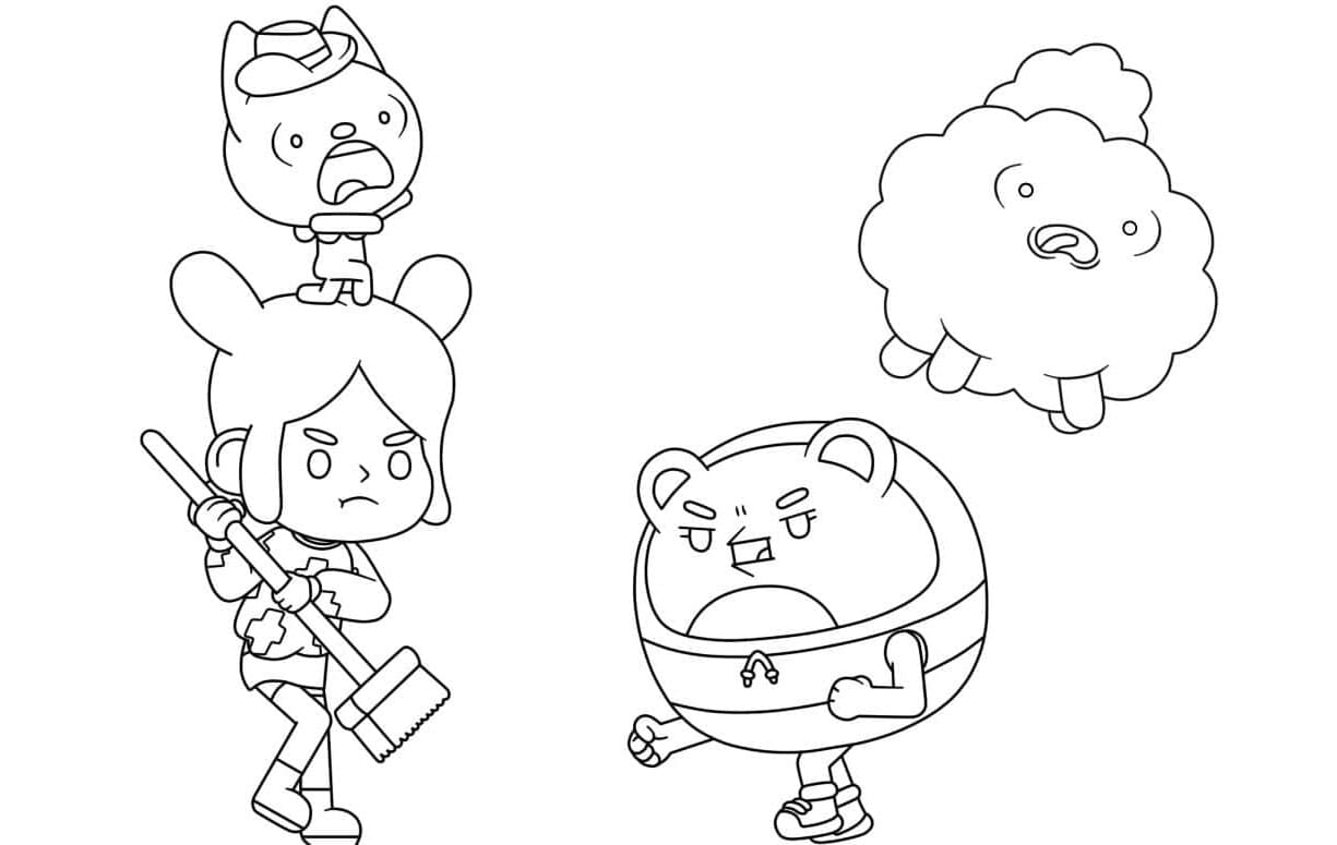 Toca Life World Fun Zone Coloring Page