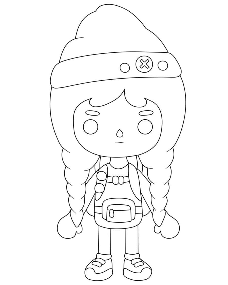 Toca Life World Girly Edition Coloring Page