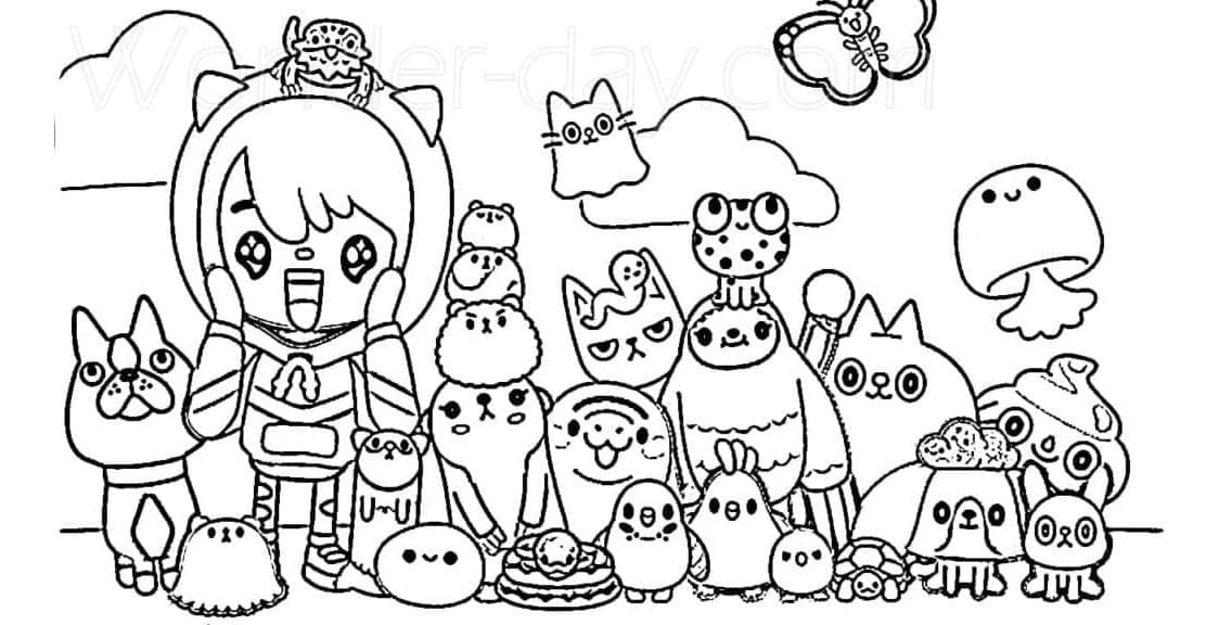 Toca Life World Lovely Excursions Coloring Page