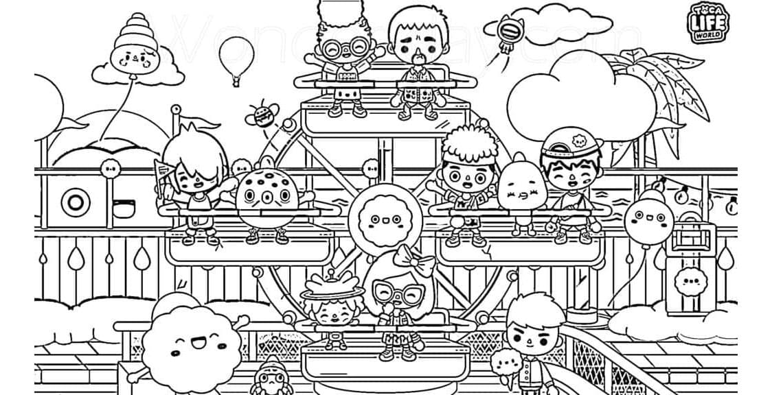 Toca Life World Printable Activities Coloring Page