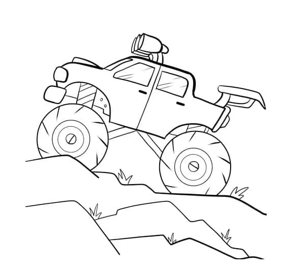 Truck For Boys Monster Free Coloring Page