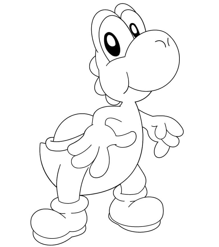 Yoshi good advent companion Coloring Page